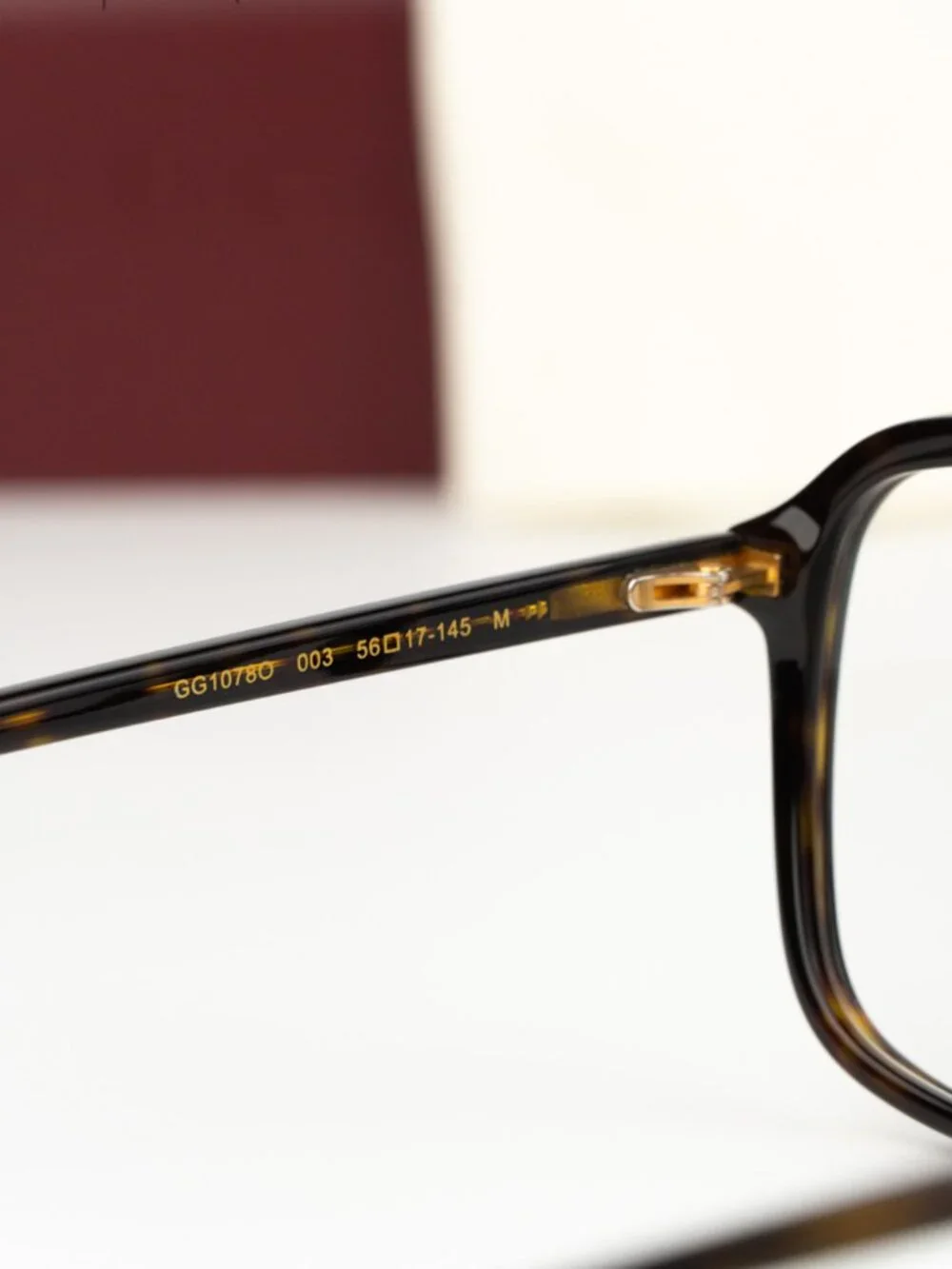 Gucci Men Eyeglasses Havana Demo Pilot GG1078O 003 NEW AUTHENTIC